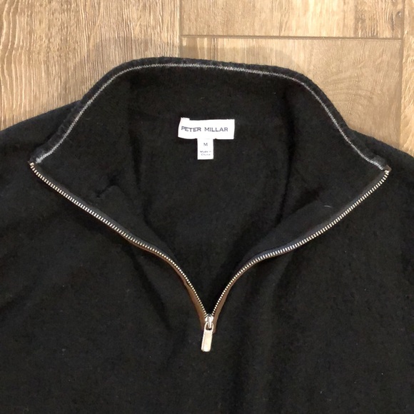 PETER MILLAR ‘Autumn Crest’ Merino Wool & Lyocell 1/4 Zip Sweater - Picture 3 of 9